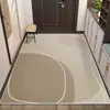 Alfombra de Entrada Transfronteriza Estilo Moderno Sencillo Felpudo Doméstico Resistente a la Suciedad Antideslizante Absorbente de Agua Vestíbulo Alfombra de Piso de Terciopelo de Cristal Dropshipping