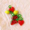Simulación de comida y juego de estilo INS, cuentas de vidrio de frutas, pendientes colgantes, tocado, pulsera, material, accesorios al por mayor