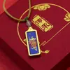 Pingente Thangka: Talismã da Estrela Roxa de Zhao Gongming, Pequeno Thangka dos Cinco Elementos, Pingente de Colar de Paz e Fortuna, Deus Marcial da Riqueza