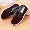 Zapatos de Tela del Viejo Pekín, Unisex, para Personas de Mediana Edad y Mayores, con Suelas de Mil Capas, Transpirables, Ligeros, Zapatos Planos Casuales, Zapatos sin Cordones para Primavera y Otoño