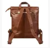 Mochila Retro Pu Personalizada Transfronteiriça Europeia e Americana Mochila Feminina Impermeável Multifuncional Mochila Escolar Mochila de Couro Durável Colorida