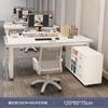 Estação de Trabalho para Funcionários de Escritório Mesa Dupla para Funcionários com Combinação de Mesa e Cadeira Mesa de Escritório Simples Moderna Mesa para Computador com Gaveteiro