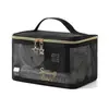 Bolsa de Maquillaje de Malla de Nylon Cosmética Transparente Bolsa de Almacenamiento de Viaje Gran Capacidad Portátil Tela de Malla Set de Neceser LOGO