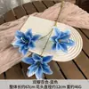 3 Cabeças de Lírios de Pétalas Duplas Flores Artificiais para Arranjos Florais de Salão de Casamento, Decoração Suave, Flores de Seda para Colocação Alta, Flores Artificiais