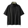 Camiseta de Verano para Hombre con Media Cremallera Casual para Exteriores Deportes Entrenamiento Camiseta Fina de Manga Corta para Parejas Camiseta de Manga Corta de Secado Rápido para Hombre