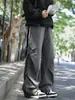 Pantalones casuales de verano para hombre, ligeros, de pierna recta, estilo americano, patchwork plisado, secado rápido, pantalones de pierna ancha para deportes al aire libre