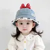Chapéus de Bebê Cuidadosamente Selecionados, Chapéus de Pescador para Bebê, Chapéus Bucket com Laço para Primavera e Outono, Chapéus de Proteção Solar para Bebês Meninas, Chapéus de Sol de Renda