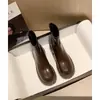 Primer encuentro a mitad de temporada con botines para mujer, el popular estilo nuevo de este año, botas estilo Martin para otoño e invierno, tacón grueso, caña corta, botas elásticas ajustadoras