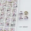 Dongzhou Crystal 8mm Fondo Plano Corte Fuego Artificial Diamante Redondo Superficie de Rejilla Colorida K9 Diamante de Vidrio Brillante al por Mayor Decoraciones para Arte de Uñas