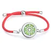 Cuerda Roja Moda Sencilla Difusor de Aceites Esenciales Aromaterapia Caja Pequeña Pulsera Redonda Accesorios de Joyería Caja de Fragancia Decoraciones
