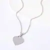 Collar de Acero Inoxidable en Stock Fan-Shaped Hole Transfronterizo Forma de Corazón en Blanco Grabado Láser Color UV Material de Impresión Láser Uv Collar de Acero Inoxidable Grabado