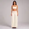 Conjunto de Calças Fitness Longas de Bolinhas Transfronteiriças de Cintura Alta com Sutiã Esportivo de Costas Bonitas com Amarração no Pescoço Secagem Rápida Conjunto para Corrida ao Ar Livre Yoga