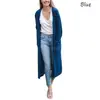 AliExpress wish Amazon eBay Transfronterizo Europeo y Americano Color Sólido Bolsillo Grande Cárdigan Simple Manga Larga Abrigo Chaqueta