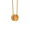 Loja de Ouro Estilo Novo Chinês Banhado a Ouro Cravejado de Diamantes Trançado Colar Atrai-Riqueza Novo Design de Espiga de Trigo Conjunto de Corrente Atacado