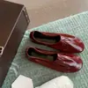 Bailarinas francesas retro de piel de oveja para mujer, nuevo estilo 2026, fruncidas, ultrasuaves, punta fina, forma de huevo