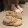 Zapatos Birkenstock de Suela Gruesa para Aumentar la Altura con Felpa Gruesa Totalmente Cerrados para Mujer Estilo Nuevo 2026 Zapatos de Algodón con Piel para Invierno Botas de Nieve Mocasines