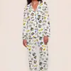2025 Novo Comércio Exterior Europeu e Americano da Amazon Pijama de Calça Longa de Seda de Leite Roupas Domésticas Transfronteiriças