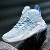 Zapatillas de baloncesto flyknit enviadas directamente zapatos de hombre otoño malla transpirable estudiante zapatillas para correr suela de goma zapatillas deportivas antideslizantes