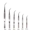 Pinzas Anatómicas de Acero Inoxidable Engrosado con Punta, Boca Puntiaguda, Pinzas con Dientes Antideslizantes, Clips Herramienta de Reparación de Cabeza Recta