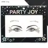 Pegatinas de Tatuaje Transfronterizas, Pegatinas Faciales de Resina Natural, Pegatinas Faciales de Pedrería, Maquillaje Personalizado para Fiestas de Baile