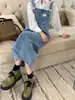 Vestido Longo Jeans com Suspensório de Verão 2022 Estilo Novo de Alta Qualidade, Estilo Francês Solto e Emagrecedor para Mulheres de Baixa Estatura