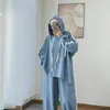 Conjunto Deportivo Estudiante Estilo Coreano Holgado Adelgazante Moderno Tendencia Celebridad de Internet Manga Larga Pantalón Largo con Capucha Casual Conjunto de Dos Piezas