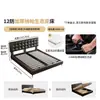 Cama Alta Especial de Waffle Tongyu Cama Ultra Delgada Mesita de Noche Apartamento Pequeño Dormitorio Principal Estilo Retro de Cuero Cama Doble para Boda