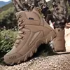 Botas de Combate para Hombre Talla Grande, Todo Clima para Senderismo al Aire Libre, Aventura, Rescate, Botas del Desierto, Entrenamiento, Camping, Montañismo, Botas para Hombre, Negro