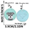 Parches bordados de lindo gato y perro de dibujos animados, parches redondos de animales, accesorios hechos a mano para bolsos, colgantes para llaves