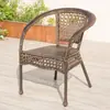 Silla Exterior Mojia Silla Individual Taburete de Ocio Mesa y Silla de Exterior Hierro Forjado Tienda de Té con Leche Cafetería Silla con Respaldo Silla de Ratán