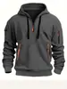Nuevo Suéter con Capucha y Bolsillos con Múltiples Cremalleras para Hombre, Casual Deportivo, Otoño e Invierno