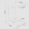 Estante de Secado para Esponja y Trapo Montado en Pared para Fregadero sin Taladro, Estante de Almacenamiento de Cocina, Portatrapos, Organizador de Almacenamiento