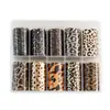 Pegatinas de Transferencia para Uñas Nuevo Otoño e Invierno Estampado de Leopardo Maillard Popular en Internet Elegante Dulce Fresco Sexy Papel de Transferencia Herramientas para Uñas