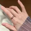 Anillo de Bambú Mariposa Esmalte Francés para Mujer Apertura Diseño de Nicho Lujo Ligero de Alta Gama Moda Versátil Nuevo Estilo 2024