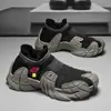 Sapatos Masculinos com Cabedal Tipo Meia, Tecido Fly-Knit, Novo Estilo Respirável, Mocassins Slip-On de Malha Grossa, Sapatos Esportivos Casuais da Moda