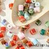 Jingdezhen Cerámica Joyería Accesorios Estudiante Femenina Joyería Original Suministro en Vivo Estilo Antiguo Puesto Koko Cilíndrico Agujero Grande