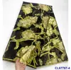 Bordado Jacquard Semitransparente con Hilo Dorado y Plateado Tela de Organza Estilo Antiguo Tela de Encaje Brocado Africano