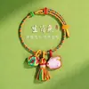 Pulsera de Cuerda Colorida del Festival del Bote del Dragón con Ajenjo, Colgante de Bolsita de los Doce Signos del Zodíaco, Pulsera Tejida a Mano de Zongzi para Niños y Adultos