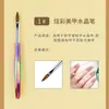 Pluma para decoración de uñas de fábrica transfronteriza al por mayor portalápices de colores traje de pluma de cristal para decoración de uñas herramientas para decoración de uñas pincel para uñas en stock