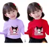 Y2332 # Camiseta de cuello alto medio de terciopelo Kuromi para niñas, prenda base Otoño e Invierno 2025, Nuevo, Ropa interior para niños grandes, Tops para niños