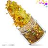 Láser transfronterizo estrella de cinco puntas corazón de melocotón mixto 12 colores lentejuelas para uñas esmalte de uñas cubierta de goma joyería para uñas pegatinas para uñas