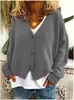 Popular Europeo y Americano Amazon 2026 Transfronterizo Suéter Holgado Cardigan Tejido Deseo para Mujer Ebay Casual Otoño e Invierno Algodón