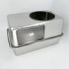 Caja de arena para gatos extragrande de acero inoxidable para mascotas con inodoro antisalpicaduras y fácil de limpiar