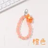 Llavero de Flor Colgante para Funda de Teléfono Móvil DIY Colgante para Estuche Protector de aripords Joyería de Cadena de Cuentas Hecha a Mano