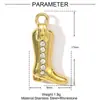 Tendencia de moda moto palma rhinestone diy titanio acero colgante mujer tacones altos puño acero inoxidable joyería colgante