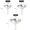 Embudo de Acero Inoxidable 316 Embudo para Vino Cocina Hogar Diámetro Grande y Pequeño Embudo para Fugas de Vino Aceite con Filtro