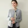 Cárdigan de Cachemira Grueso Nuevo Otoño/Invierno Baicai Rong para Mujer, Cuello Semi Alto, Tejido de Punto Trenzado, Casual, Versátil, Abrigo de Manga Larga