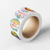 500 Piezas/Rollo Pegatinas con Patrones de Recompensa y Ánimo para Maestros de Jardín de Infancia, Lindas Pegatinas Redondas Selladoras con Expresiones de Caras Sonrientes