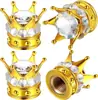 Tampa de Válvula Criativa em Forma de Coroa Cravejada de Diamantes para Pneus de Carro, Tampa de Poeira de Diamante de Coroa para Bicicleta Modificada