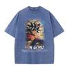 Camiseta holgada de manga corta de marca de moda de verano, nueva camiseta informal de moda para hombres y mujeres, Anime Dragon Ball bidimensional Wukong